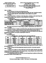Đề thi học sinh giỏi cấp tỉnh Địa lí lớp 12 chuyên - Năm học 2015-2016 - Sở GD & ĐT Bắc Ninh